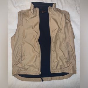 Tommy Hilfiger Vintage Vest | Tan Beige Navy Blue | Men’s Size Large